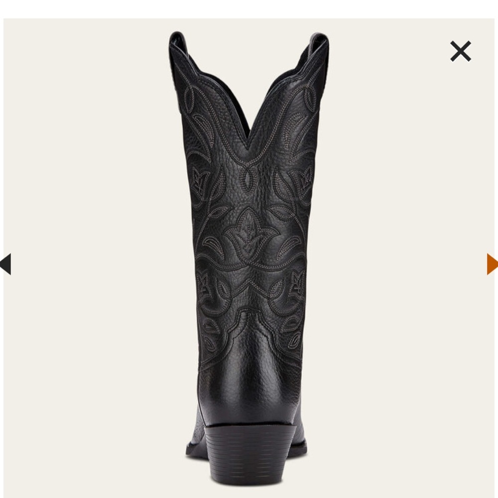 Heritage R Toe Western Boot - Black - Picture 6 of 9